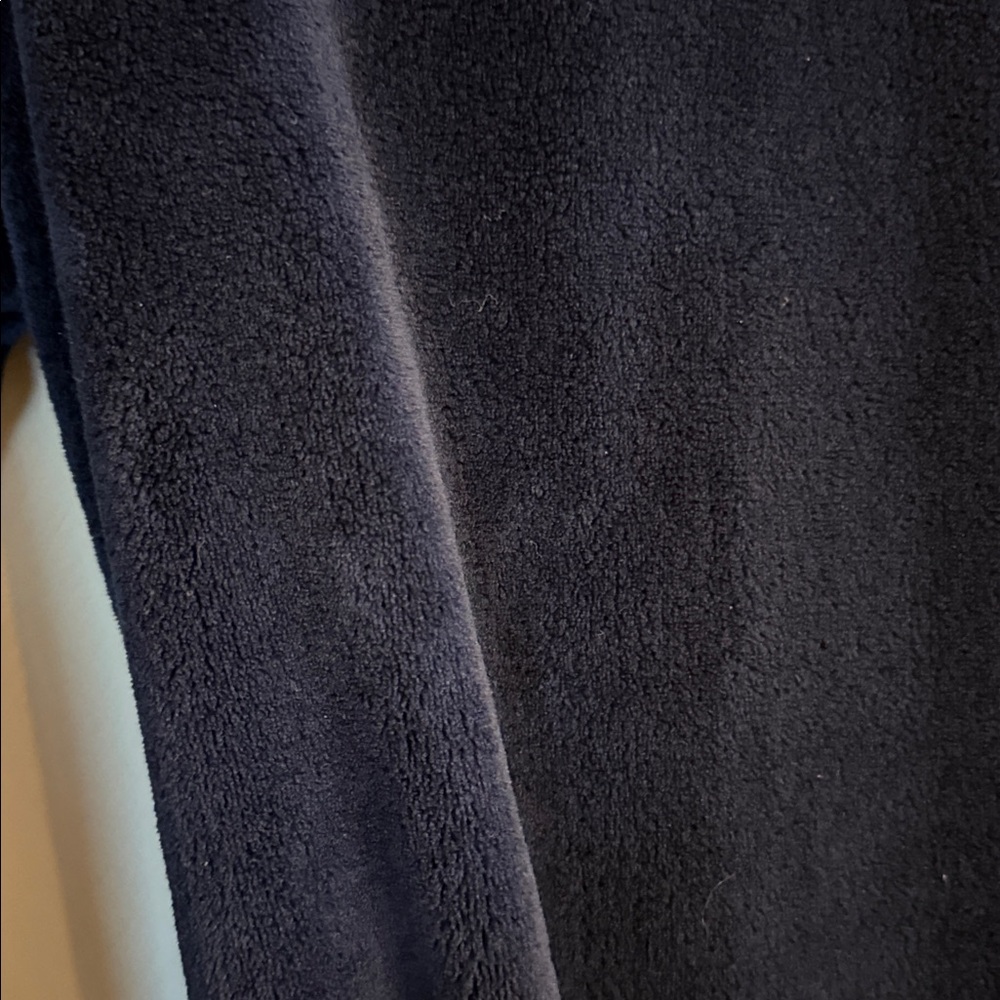 Ralph Lauren Men’s Plush Navy Robe with Embroidered Logo - Small - Picture 4 of 6